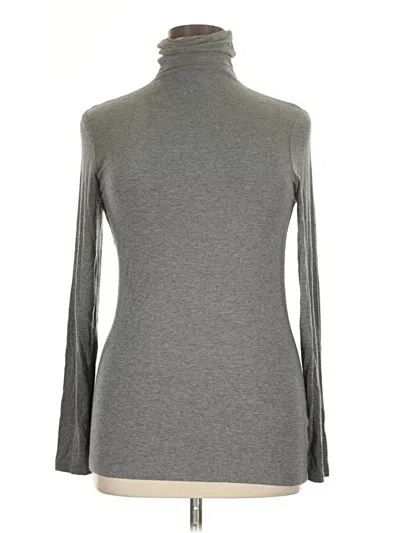 Pre-owned Halogen Long Sleeve Turtleneck In Gray