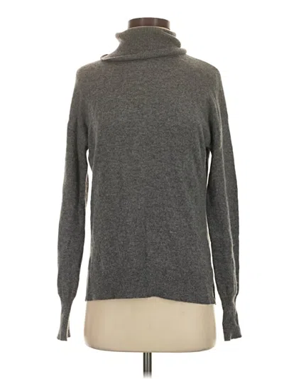Pre-owned Halogen Long Sleeve Turtleneck In Gray
