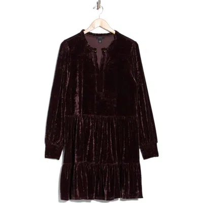 Halogen ® Long Sleeve Velvet Dress In Black