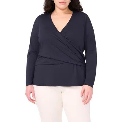 Halogen ® Long Sleeve Wrap Top In Black