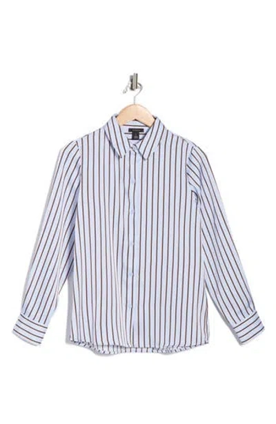 Halogen ® Lux Satin Button-up Shirt In Multi