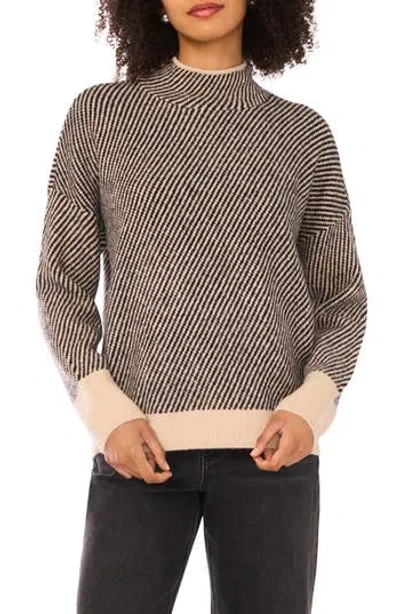 Halogen ® Mini Bias Stripe Sweater In Brown