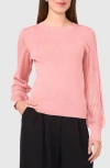 Halogen ® Mix Media Sweater In Bridal Rose Pink