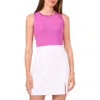 Halogen ® Mixed Media Rib Tank Top In Vivid Plum Purple