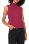 Halogen ® Mock Neck Sleeveless Rib Top In Purple