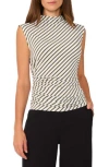 Halogen ® Mock Neck Sleeveless Top In Clover/cream