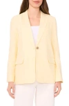 Halogen ® One-button Linen Blend Blazer In Yellow