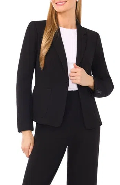 Halogen ® One-button Ponte Knit Jacket In Black