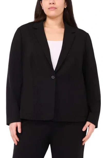 Halogen ® One-button Ponte Knit Jacket In Black