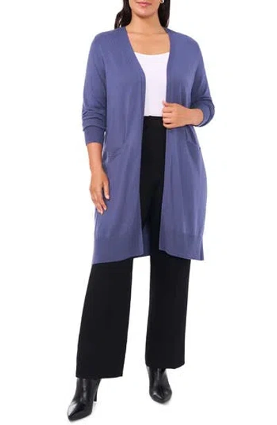 Halogen ® Open Front Longline Cardigan In Vintage Indigo Blue