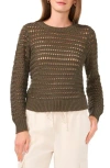 Halogen ® Open Knit Sweater In Grapeleaf