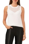 Halogen Open Stitch Sleeveless Sweater In Bright White