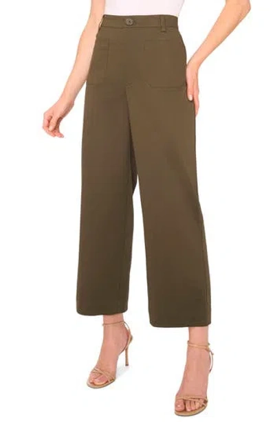 Halogen ® Patch Pocket Crop Twill Pants In Brown
