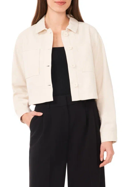 Halogen Tort Crop Jacket In Natural Beige