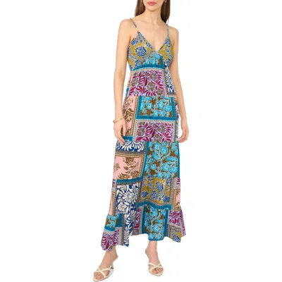 Halogen ® Patchwork Print Empire Waist Tiered Maxi Dress In Multi