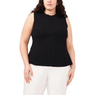 Halogen ® Peplum Rib Tank In Black