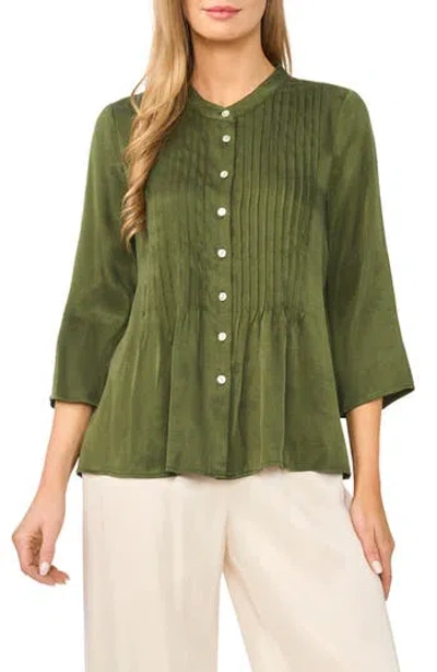 Halogen ® Pintuck Top In Green