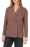 Halogen ® Plaid Double Breasted Blazer In Brown