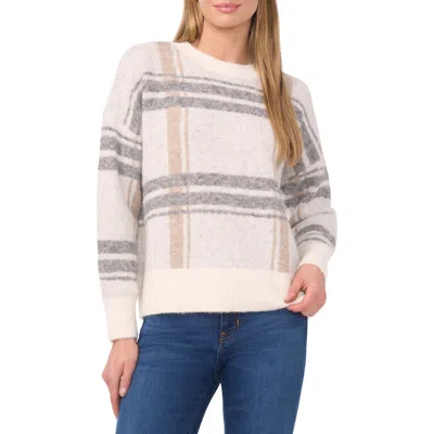 Halogen ® Plaid Jacquard Crewneck Sweater In Multi