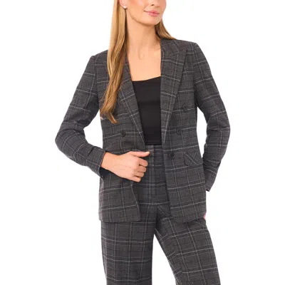 Halogen ® Plaid Scrunch Sleeve Blazer In Blue