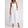 Halogen ® Pleated Bodice Cutout Sundress In Bright White
