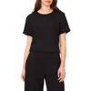 Halogen ® Plissé Boxy T-shirt In Black