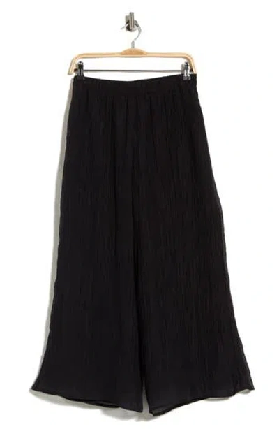 Halogen ® Plissé Pleats Pull-on Wide Leg Pants In Black