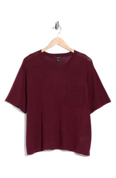Halogen ® Pocket T-shirt In Burgundy