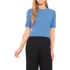 Halogen ® Pointelle Stitch Short Sleeve Sweater In Blue