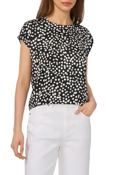 Halogen ® Polka Dot Crepe Top In Black