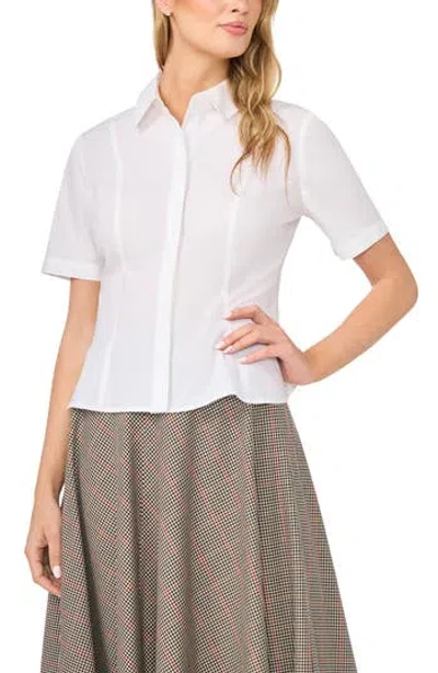 Halogen ® Princess Seam Button-up Shirt In White