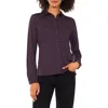 Halogen ® Print Button-up Shirt In Purple