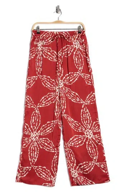 Halogen ® Printed Soft Wide Leg Pants In Red