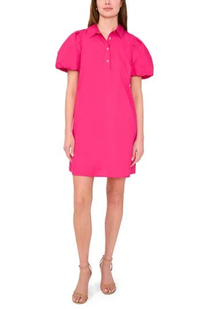 Halogen ® Puff Sleeve A-line Shirtdress In Pink