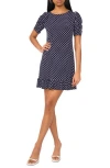 Halogen ® Puff Sleeve Minidress In Blue