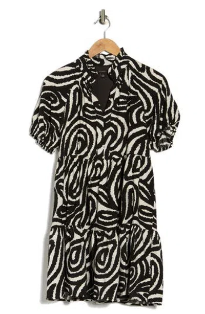 Halogen ® Puff Sleeve Slub Dress In Multi