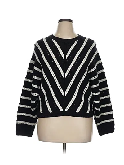 Pre-owned Halogen Pullover Sweater In Black