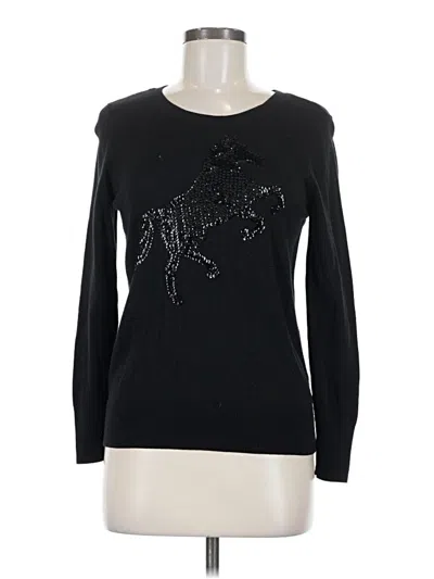 Pre-owned Halogen Pullover Sweater In Black