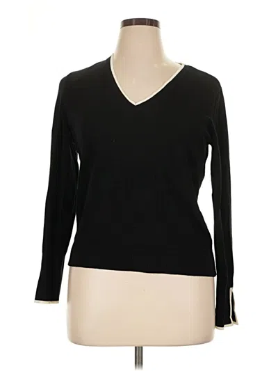Pre-owned Halogen Pullover Sweater In Black