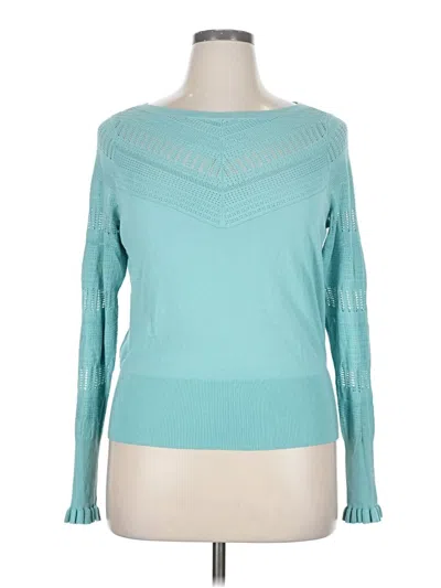 Pre-owned Halogen Pullover Sweater In Blue