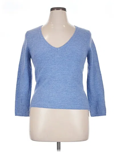 Pre-owned Halogen Pullover Sweater In Blue