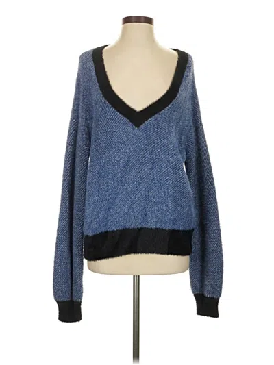Pre-owned Halogen Pullover Sweater In Blue
