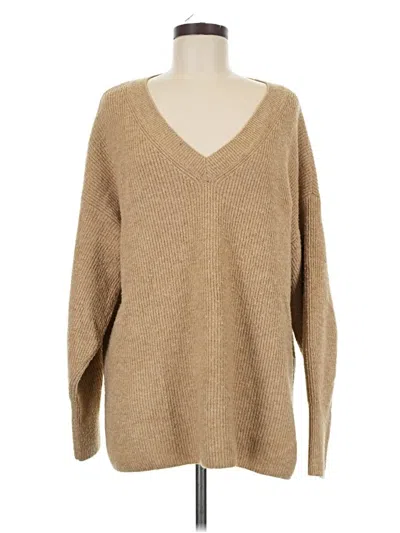 Pre-owned Halogen Pullover Sweater In Brown