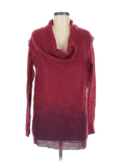 Pre-owned Halogen Pullover Sweater In Burgundy