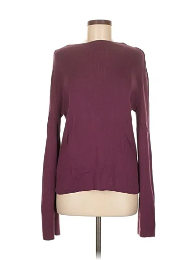 Pre-owned Halogen Pullover Sweater In Burgundy