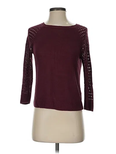 Pre-owned Halogen Pullover Sweater In Burgundy