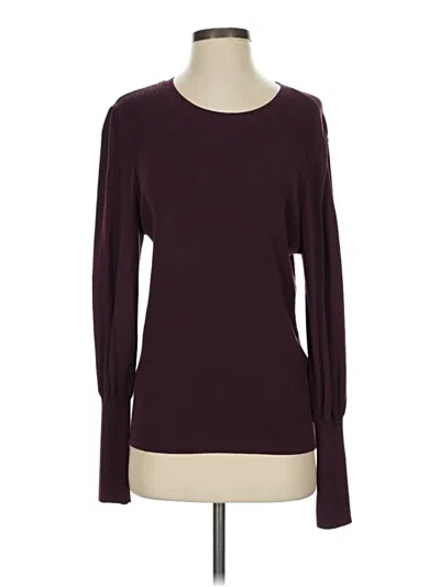 Pre-owned Halogen Pullover Sweater In Burgundy