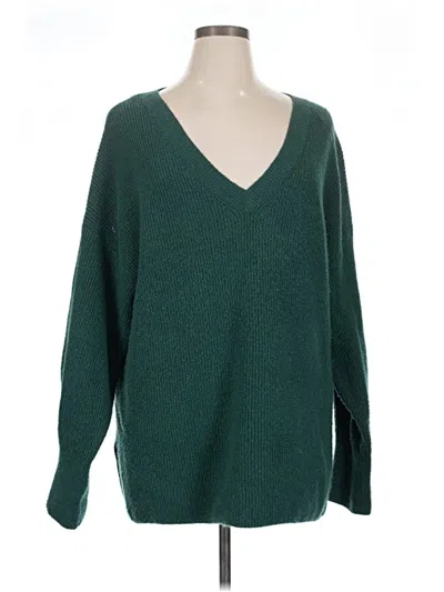 Pre-owned Halogen Pullover Sweater In Green