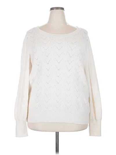 Pre-owned Halogen Pullover Sweater In Ivory