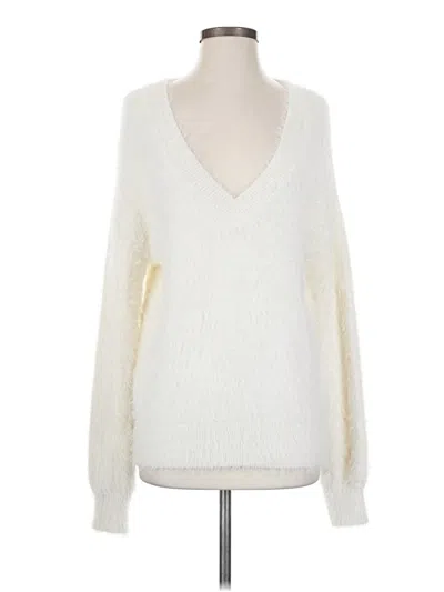 Pre-owned Halogen Pullover Sweater In Ivory